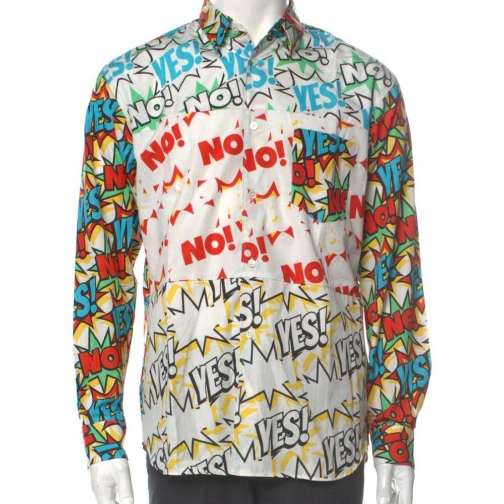 Comme Des Garcon - Multi colored comic book print shirt